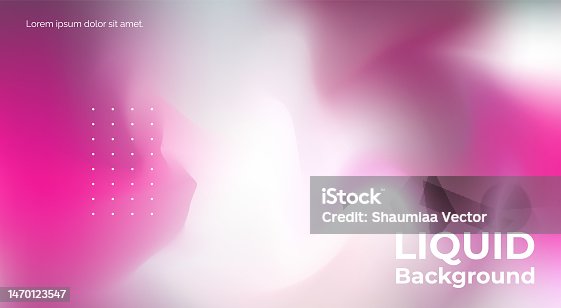 istock Abstract blurred gradient fluid vector background design wallpaper template with dynamic color, waves, and geometric shape. 1470123547