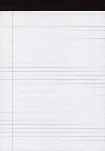 istock A4 ruled blank pad with black top 147012360