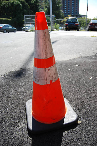 istock Traffic Cone on Street 147012398