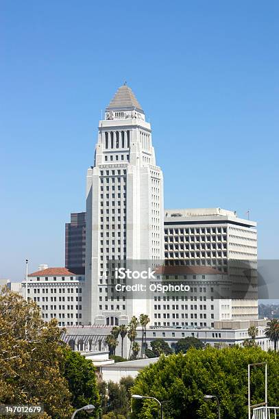 Los Angeles City Hall Stockfoto und mehr Bilder von Außenaufnahme von Gebäuden - Außenaufnahme von Gebäuden, Bauwerk, Büro