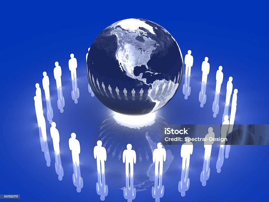 Raggiante Team internazionale-America - Foto stock royalty-free di Amicizia