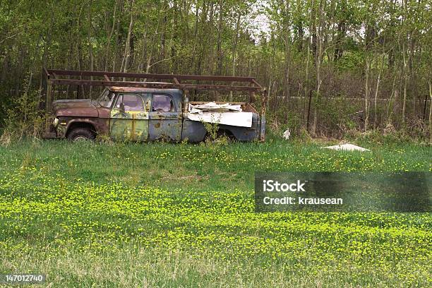 Truck And Dandelions Stock Photo - Download Image Now - Beauty In Nature, Brown, Car