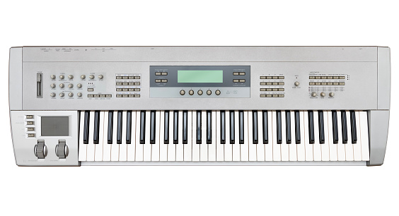 Synthesizer isolated on white background