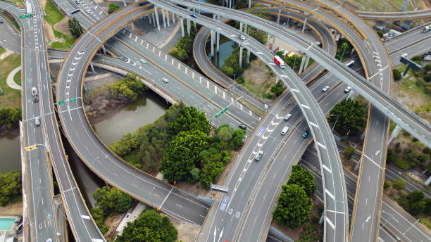 istock Road network and traffic interchange, Brisbane, Australia 1470131893