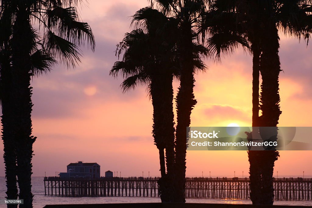 Oceanside Pier al tramonto - Foto stock royalty-free di Arancione