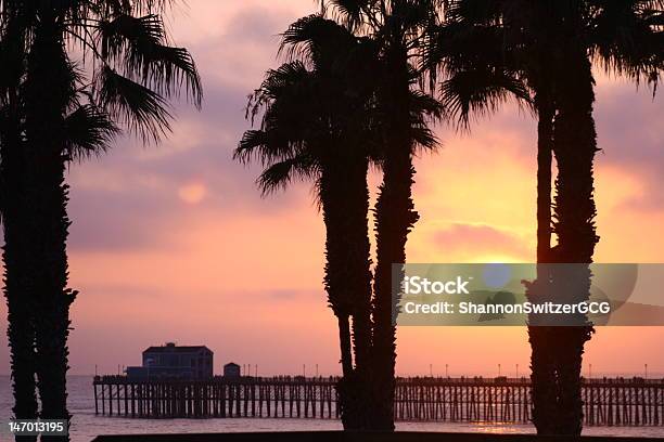 Oceanside Pier Al Tramonto - Fotografie stock e altre immagini di Arancione - Arancione, California, Cielo