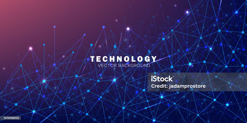Data Visualization Technology Network Mesh Background Design Stock ...