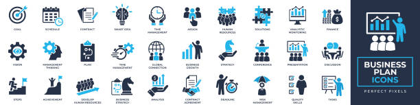 Business plan icons set. Containing schedule, plan, deadline, task, analysis, step, achievement and more solid icons collection. Vector illustration. For website design, logo, app, template, ui, etc. Business plan icons set. Containing schedule, plan, deadline, task, analysis, step, achievement and more solid icons collection. Vector illustration. For website design, logo, app, template, ui, etc. learn to drive stock illustrations