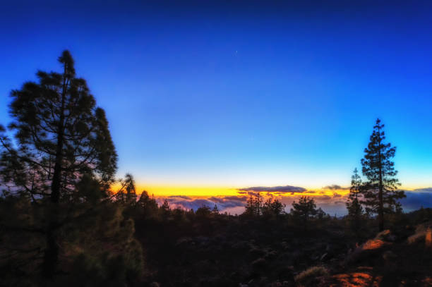 istock beautiful sunset with view over cloud cover 1470141180