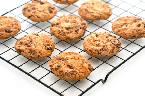 istock Chocolate chip cookies on a tray 1470151039