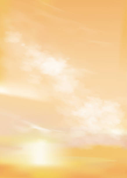 istock Sunrise with Yellow Sky and Cloud with bright light in Morning,Sunset Sky on Springtime,Vector Vertical Golden hour with Orange Sky in Evening Summer,Beautiful natural banner for all Season background 1470153774