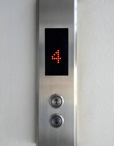 istock The arrow symbol with the braille on the push button. 1470154850