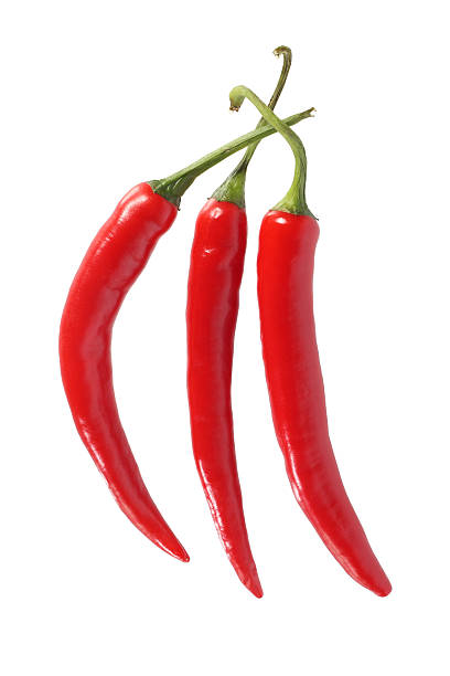 Vermelho chili peppers - fotografia de stock