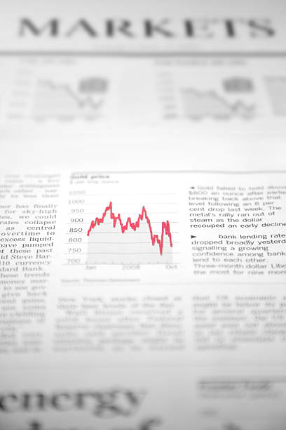 istock Financial markets chart showing losses 147016144