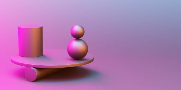 istock Geometric shapes in impossible balance 1470163381
