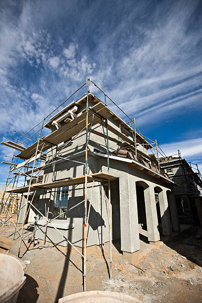 istock New Construction Stucco and Blue Skies 147016632