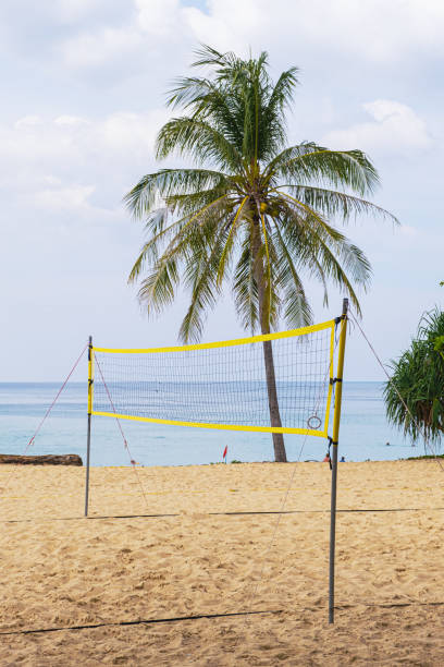 istock Stretched volleyball net for playing on the sandy beach. 1470167800