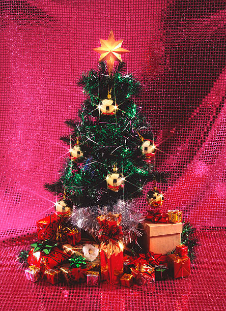 Sparkling Christmas tree stock photo