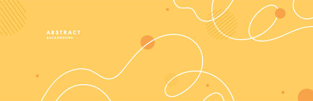 żółte nowoczesne abstrakcyjne tło z dynamiczną falą. baner z linią przepływu krzywej do projektowania. ilustracja wektorowa - tylda stock illustrations