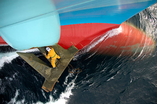 istock Seaman works on the anchor 147018245