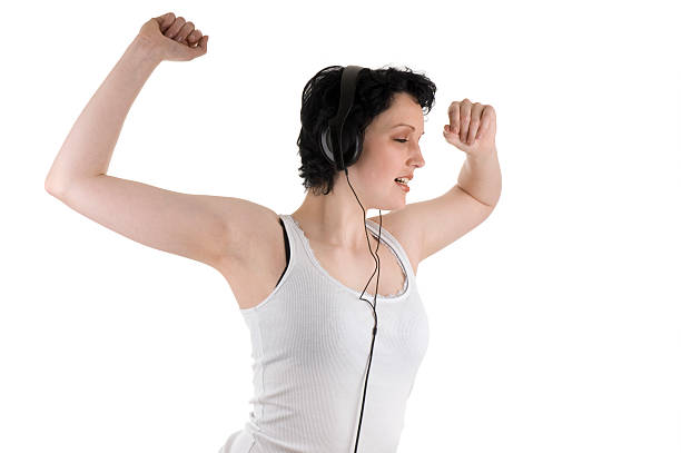 istock Woman with headphones 147018266