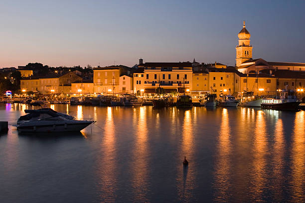 istock Krk old town at night 147018654