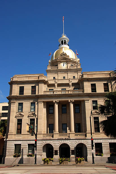 Savannah City Hall stock photo