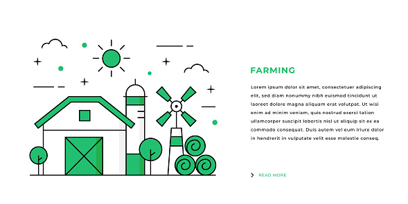 istock Farming Concept Web Banner Design 1470198524