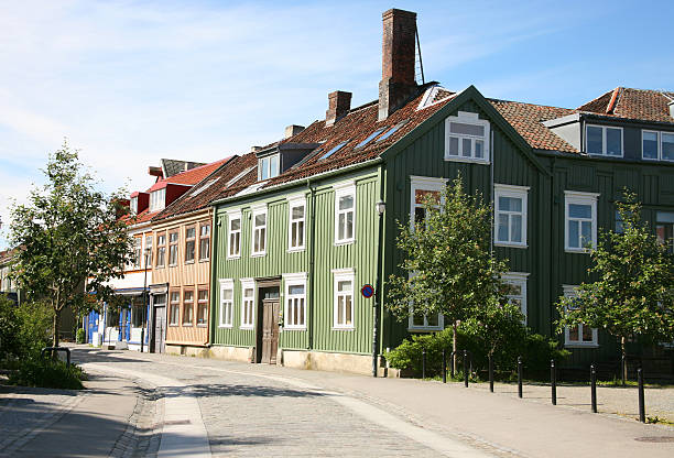 istock Old district in Trondheim city, Norway 147019954