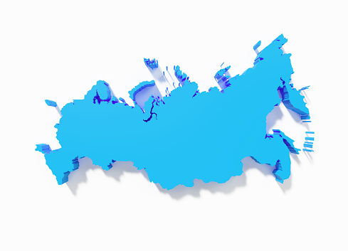 Blue Germany Map on white background