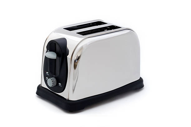 silver toaster - getoastet stock-fotos und bilder
