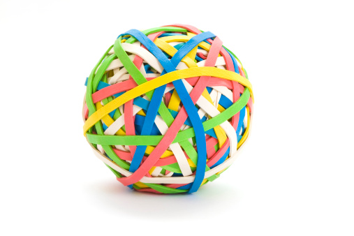 Colorful ball of many bands
