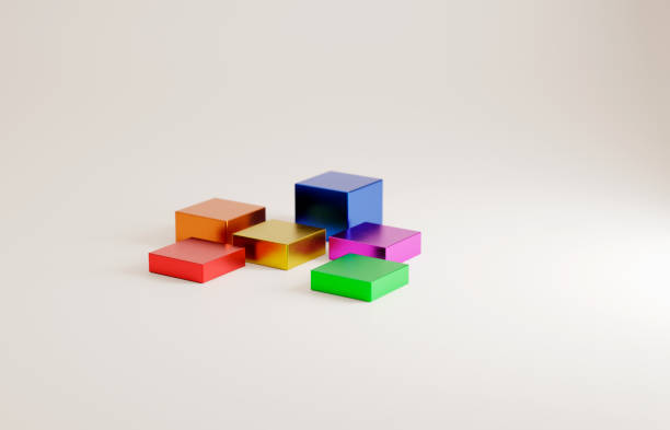 istock LGBTQ rainbow colored product presentation platforms. On white studio floor. 1470204331