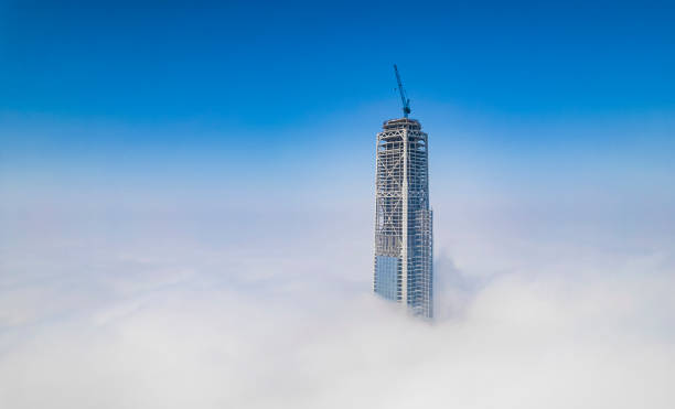 istock Tall buildings in the clouds 1470207487