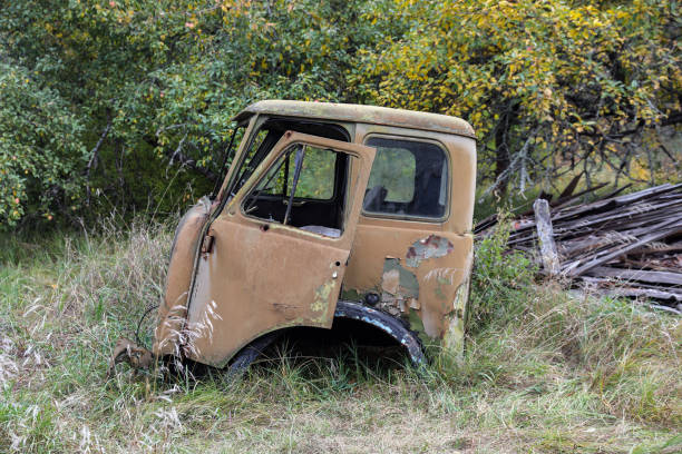 An abandoned vehicle in Chernobyl