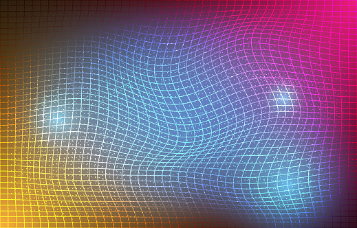 Geometry Made With Dots And Grid Lines Abstract Technology Colorful ...