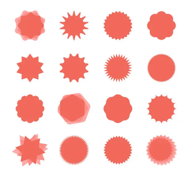 Vector illustration of Starburst Sale Stickers