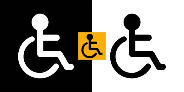 Vector illustration of Wheelchair icon.