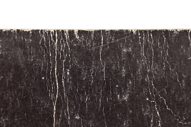 istock old black cover paper book texture background, page for design 1470215255