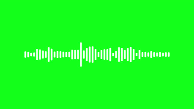 Waveform Audio. Abstract Sound Waves Background. Audio Wave Digital Frequency. Chromakey. 4K Video Animation