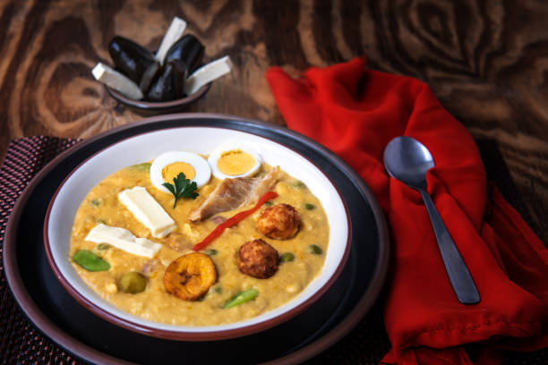 istock During Holy Week in Ecuador, Fanesca is eaten, a soup prepared based on vegetables with cod 1470216060