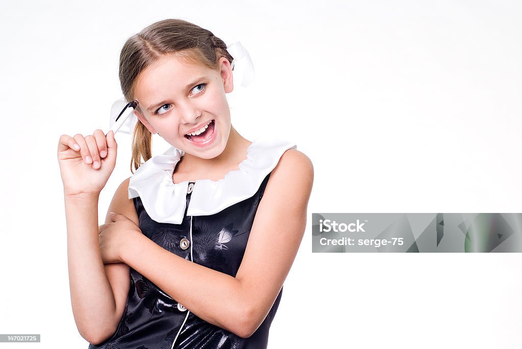Funny niña en edad escolar - Foto de stock de Adolescente libre de derechos