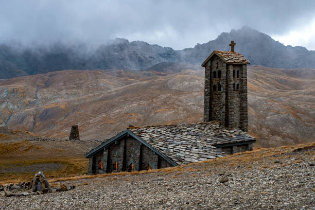 Col de l'Iseran, France - September 15, 2022: high mountain pass in French Alps