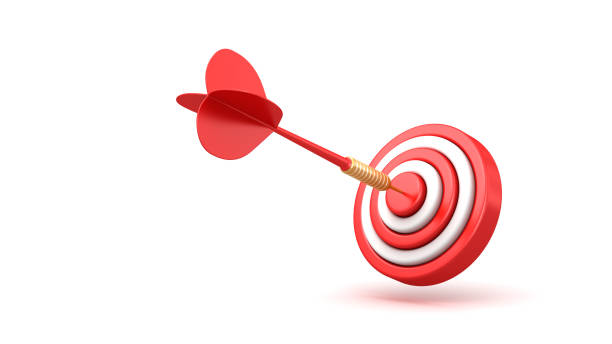 Success red dart and target isolated on the white background. Marketing and advertising concept. 3d illustration. Success red dart and target isolated on the white background. Marketing and advertising concept. 3d illustration. archery target group of objects target sport stock pictures, royalty-free photos & images