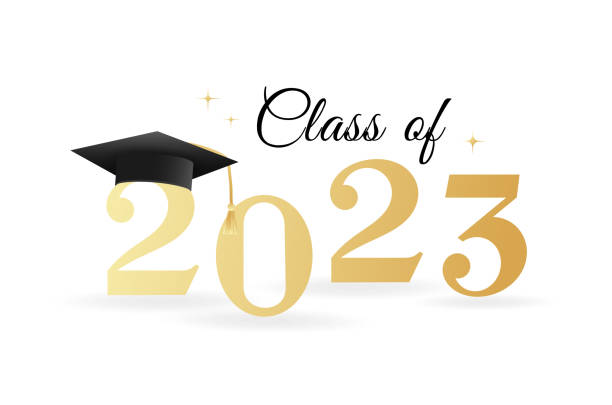 istock Class of 2023. Congratulations graduates graduation concept for banner. Flat style vector illustration. 1470221008