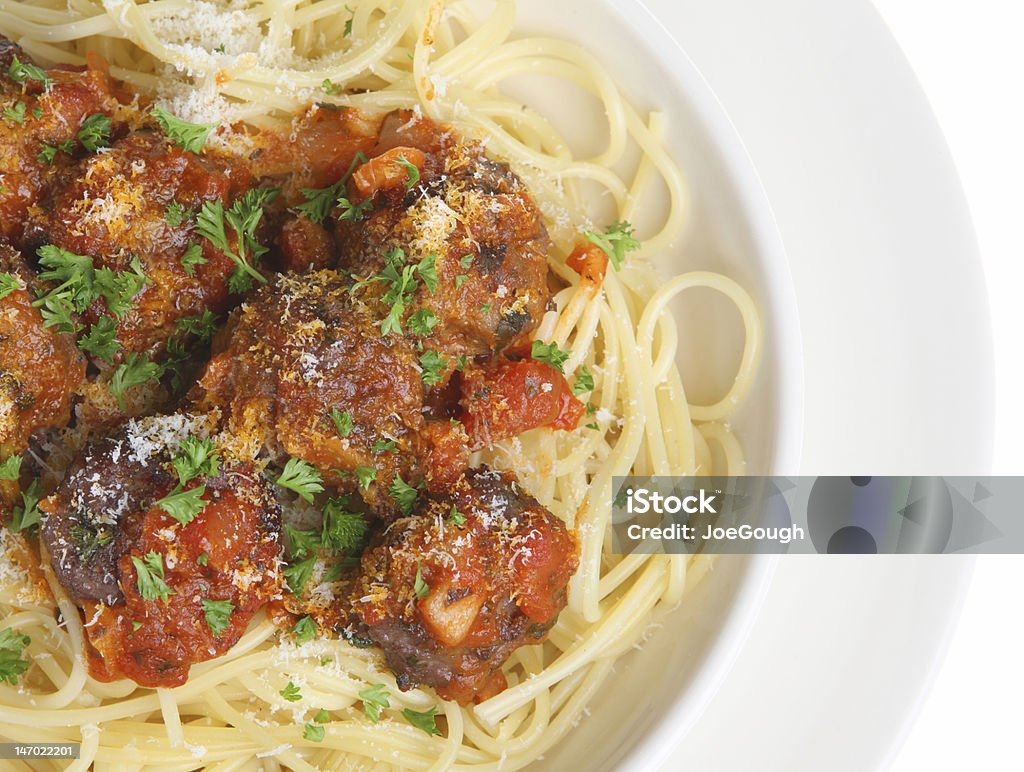 Meatballs italiano, Esparguete - Royalty-free Acima Foto de stock