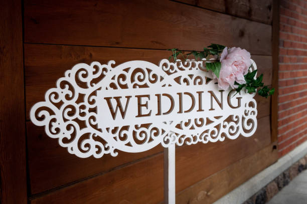 istock signpost directing to the wedding hall 1470222490