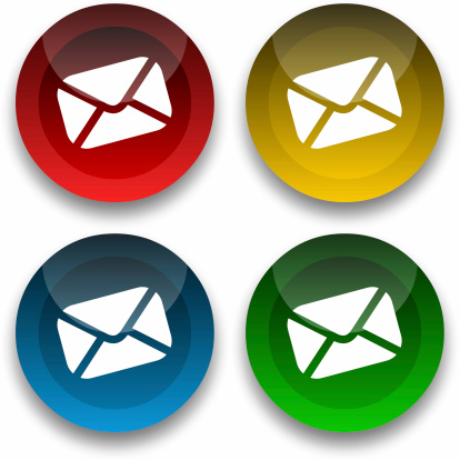 Colored email icons for use as a contact buttons