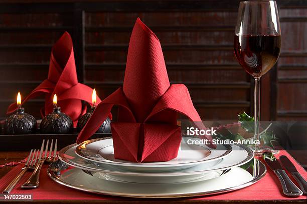 Christmas Table Stock Photo - Download Image Now - Candle, Celebration, Celebration Event
