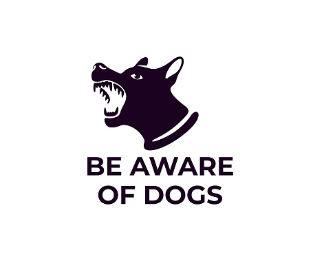 Angry dog, bares his teeth and growls, graphic design. Animal, pet, barking dog and evil dog, vector design and illustration